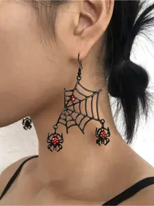 SALTY Stone Studded Venomous Web Drop Earrings