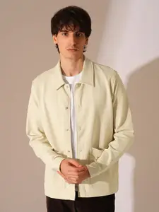 SELECTED Men Spread Collar Solid Cotton Casual Shirt