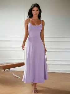 Kotty Women Solid Shoulder Straps Maxi Dress