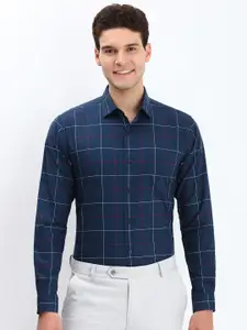 Allen Solly Men Spread Collar Checked Cotton Slim Fit Formal Shirt