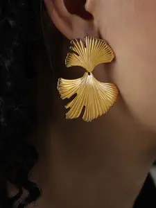 SALTY Gold-Plated Stainless Steel Contemporary Tasselled Studs