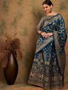 Maroosh Embellished Beads and Stones Unstitched Lehenga & Blouse With Dupatta