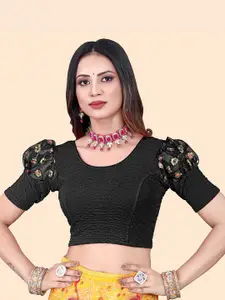 SHREEJI DESIGNER  Woven Design Stretchable Saree Blouse