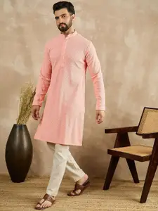 House of Pataudi Embroidered Straight Kurtas