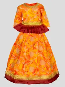 BAESD Girls Embellished Sequinned Ready to Wear Lehenga &