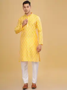 Anouk Men Geometric Flared Sleeves Kurta