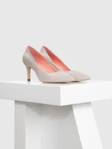 Oroh Women Leather Party Slim Heel Pumps