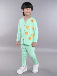 BAATCHEET Boys Printed Shirt with Trousers
