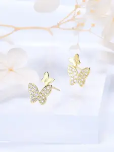 KRENOZ Gold-Plated Butterfly Shaped Studs
