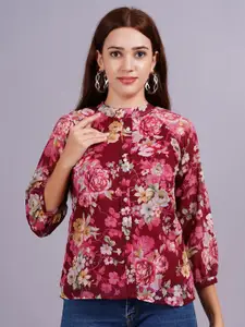 HIGHLIGHT FASHION EXPORT Women Floral Printed High Neck Top