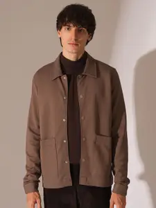 SELECTED Men Spread Collar Solid Cotton Casual Shirt