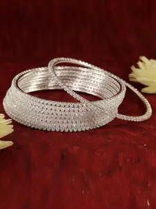 LAVAZZA Set Of 8 Amercian Diamond -Studded Bangles