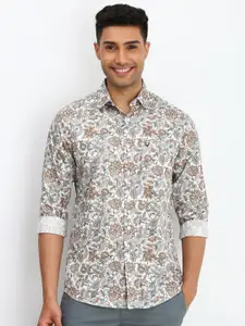 Allen Solly Men Spread Collar Floral Printed Cotton Slim Fit Casual Shirt