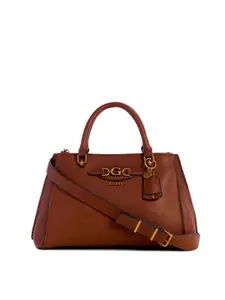 GUESS Women PU Two Handles Structured Satchel