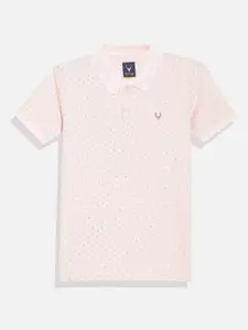 Allen Solly Junior Boys Floral Printed Polo Collar Cotton T-shirt