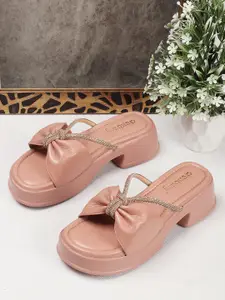 DressBerry Embellished Wedge Sandals