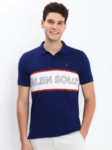 Allen Solly Men Colourblocked Polo Collar Cotton T-shirt