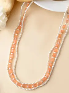 Silvermerc Designs Silver-Plated Pearls Beaded Layered Necklace