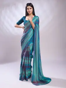 Rekha Maniyar Colourblocked Woven Design Ready to Wear Leheriya Saree