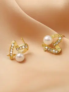 KRENOZ Cubic Zirconia Heart Shaped Studs