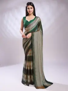 Rekha Maniyar Striped Woven Design Ready to Wear Leheriya Saree