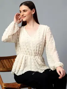 Kotty Women Solid V-Neck Top