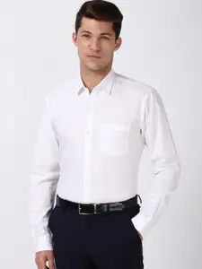 Peter England Men Spread Collar Micro Ditsy Printed Cotton Formal Shirt