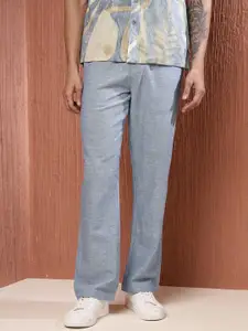 Fabindia Men Cotton Mid-Rise Fashion Trousers