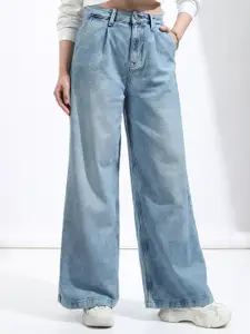 Tokyo Talkies Women Flared Heavy Fade Stretchable Jeans