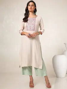 Soch Women Geometric Embroidered Thread Work Kurta