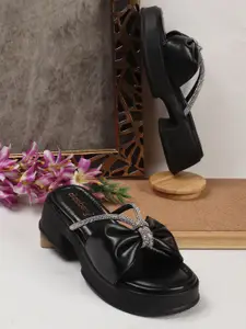 DressBerry Embellished Platform Sandals