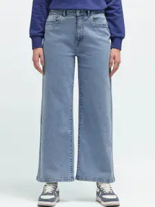 U.S. Polo Assn. Women Women Wide Leg High-Rise Stretchable Jeans