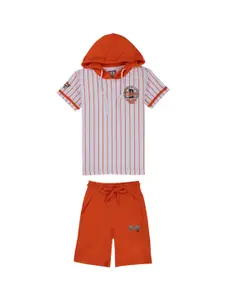 Gini and Jony Boys Striped T-shirt With Shorts