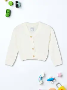 max Girls Solid Cardigan Sweater