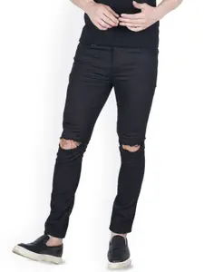 LINARIA Men Classic Straight Fit Slash Knee No Fade Jeans