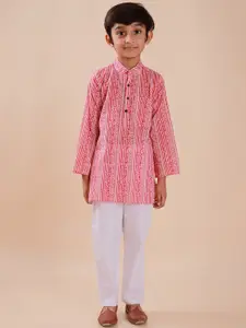 Sangria Boys Printed Pure Cotton Straight Kurtas