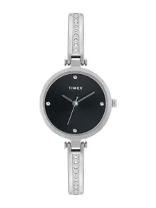 Timex Women Brass Dial & Stainless Steel Bracelet Style Straps Analogue Watch TWEL200SMU02