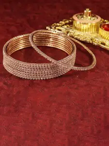 LAVAZZA Set Of 8 Amercian Diamond -Studded Bangles