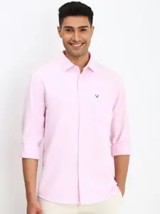 Allen Solly Men Spread Collar Solid Cotton Slim Fit Casual Shirt
