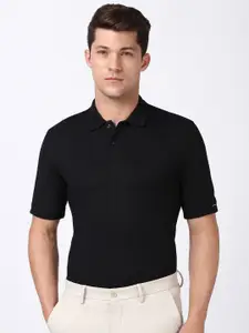 Peter England Men Solid Polo Collar Cotton T-shirt