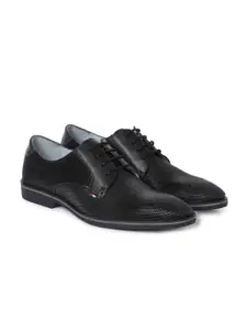 GABICCI Men Textured Leather Formal Derbys