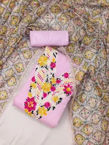 Panzora Women Embroidered Unstitched Dress Material