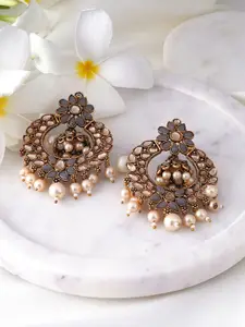 Adwitiya Collection Gold Plated Classic Drop Earrings