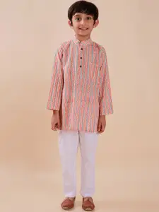 Sangria Boys Printed Pure Cotton Straight Kurta