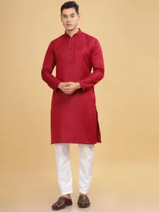 Anouk Men Floral Self Printed Long Kurta