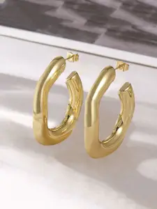 VAGHBHATT Gold Plated Geometric Shaped Drop Earrings