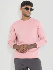 Snitch Men Solid Round Neck Pullover Sweatshirt