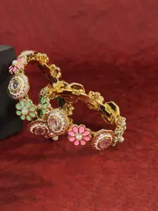 LAVAZZA Set Of 2 Stones-Studded Bangles