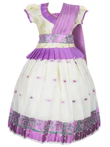 AMIRTHA FASHION Girls Ready to Wear Lehenga & Blouse With Dupatta