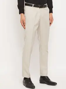 VEI SASTRE Plus Size Cream Formal Trouser